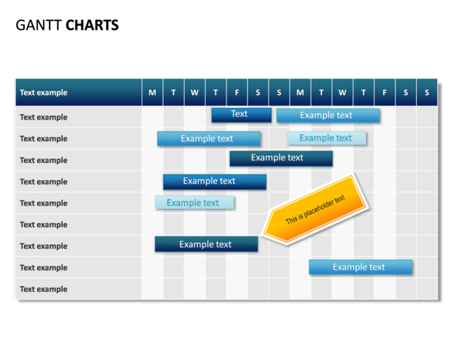 powerpoint slide gantt chart 14 days 9 rows p31 5 ppt gantt chart