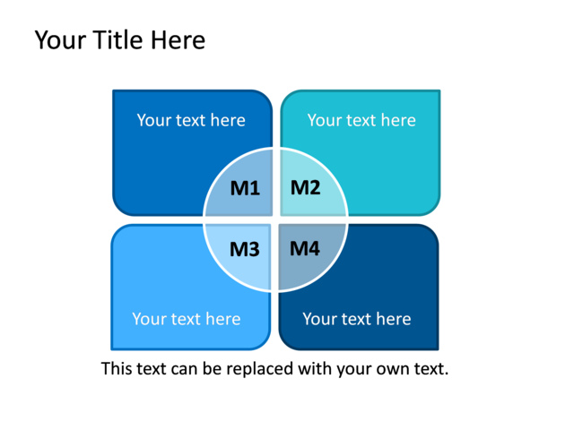 Powerpoint Slide - Titled Matrix Diagram - 4 Boxes